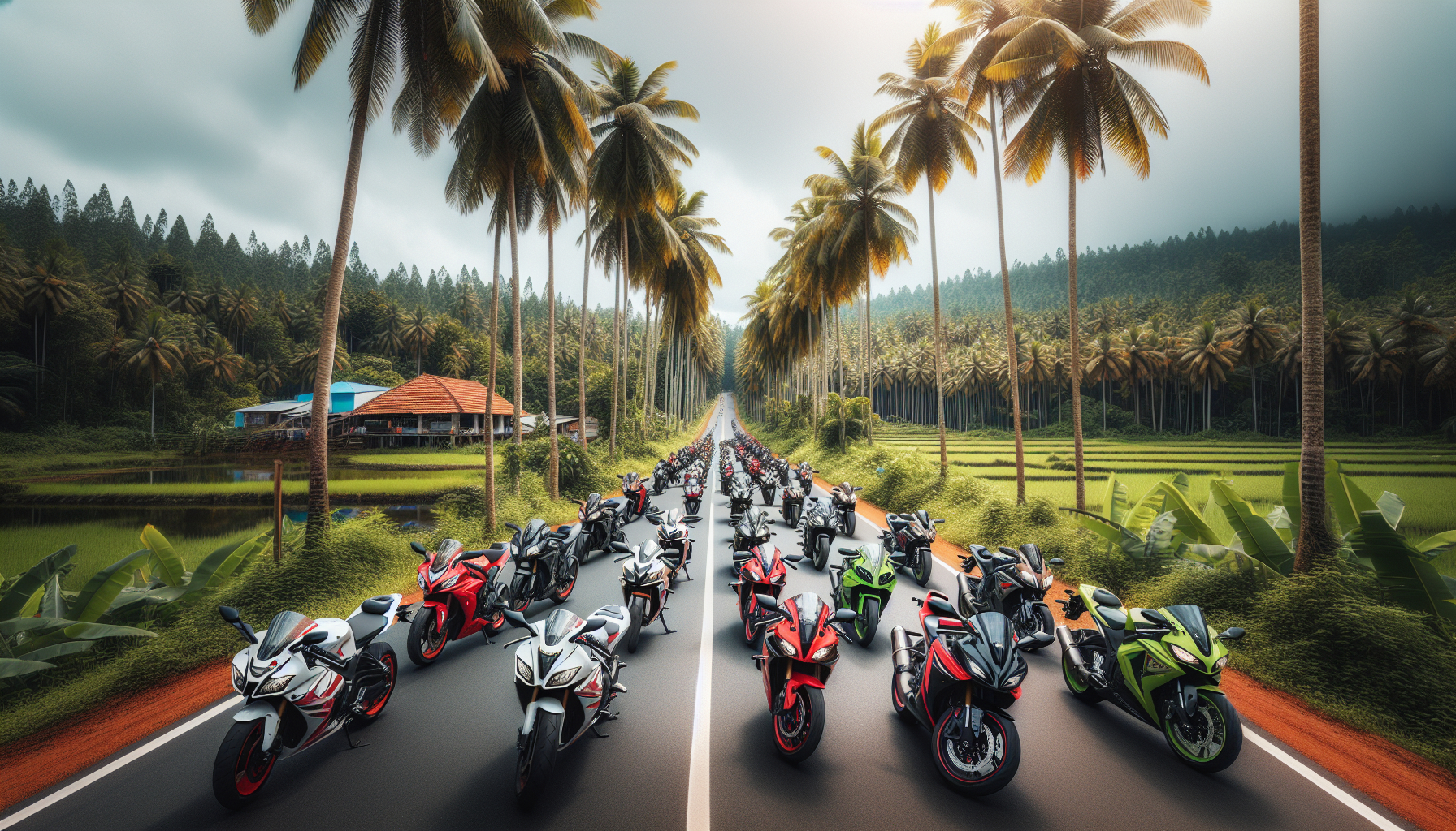 Motorcycle enthusiasts enjoying a meetup event together