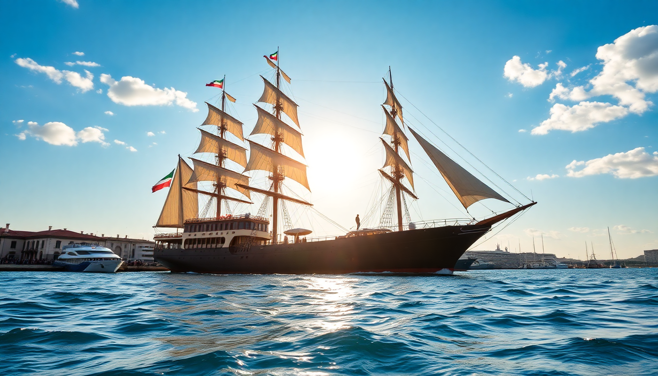 Amerigo Vespucci visits Civitavecchia for Republic Day