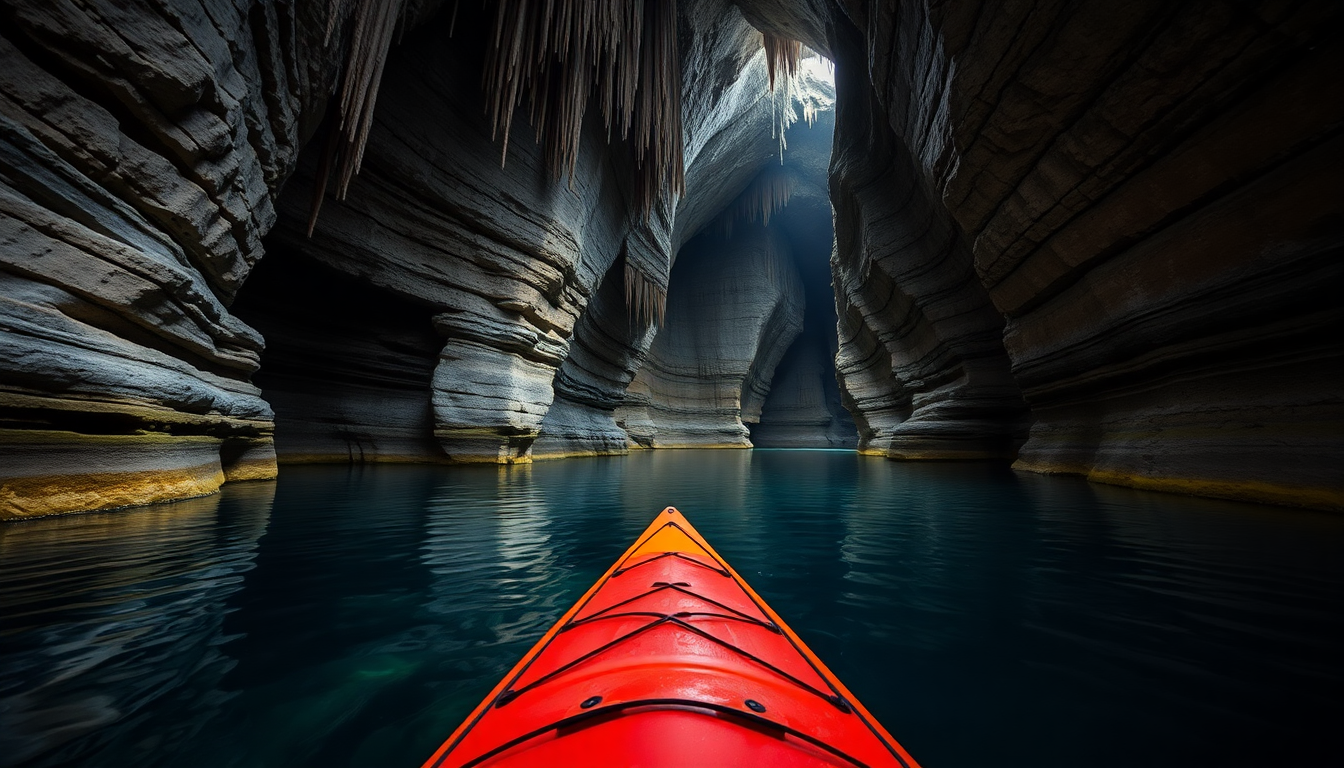 Kayaking through Slovenia’s underground wonders