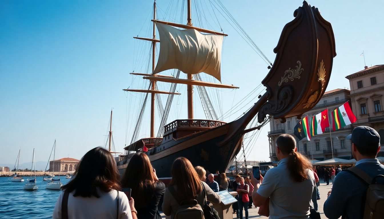 Exploring the Amerigo Vespucci in Genoa