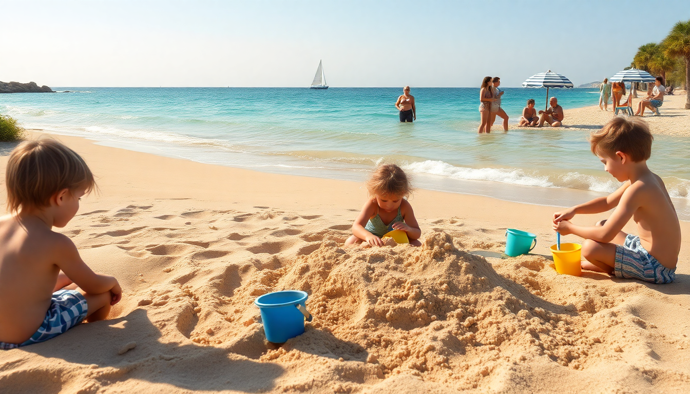 Family-friendly Albanian beaches with shallow waters and golden sands