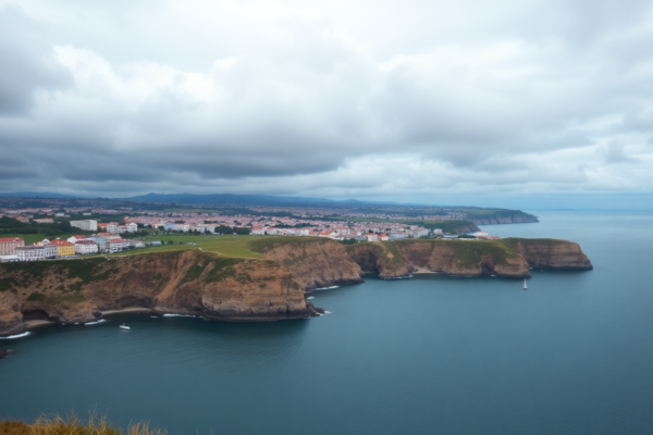Coastal town view, one of this weeks best-weather travel destinations