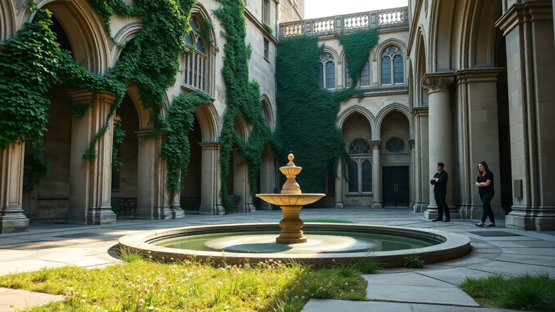Exploring university corners with stunning architecture and gardens