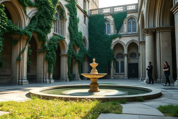 Exploring university corners with stunning architecture and gardens