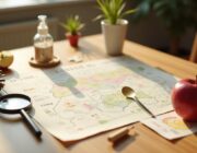Low-cost adventures for children with scavenger maps and sensory stops