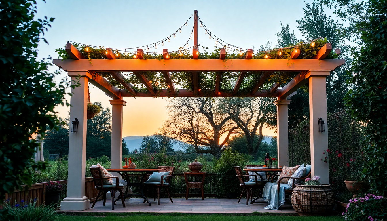 Illuminare e arredare con stile pergole e gazebo