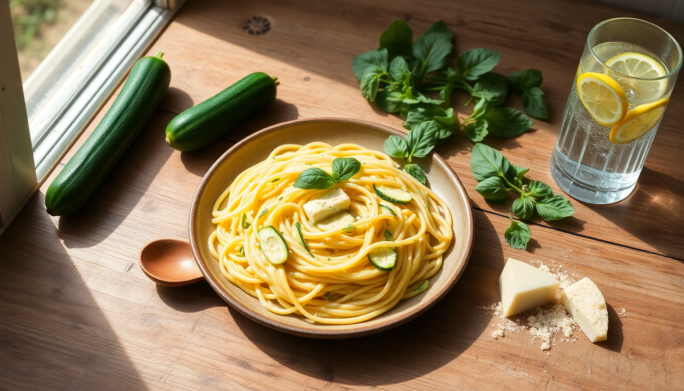 Ricetta facile di pasta con zucchine cremosa e salutare