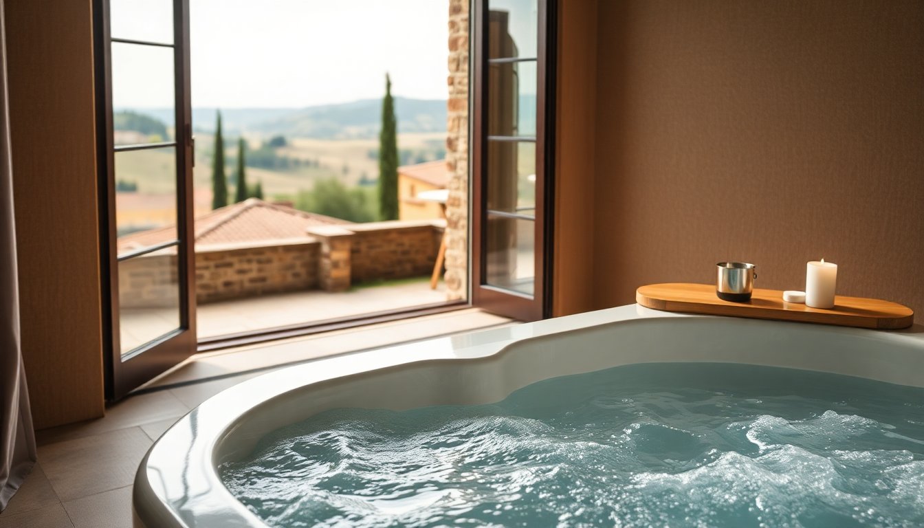 Fuga romantica in Umbria: scegliere la suite con vasca idromassaggio in camera
