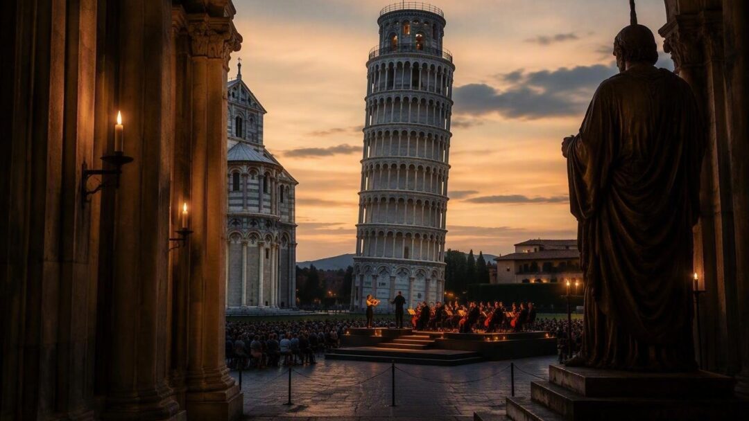 Concerto lirico in Piazza dei Miracoli per festeggiare l'inizio della costruzione della Torre di Pisa