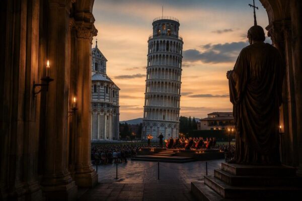 Concerto lirico in Piazza dei Miracoli per festeggiare l'inizio della costruzione della Torre di Pisa
