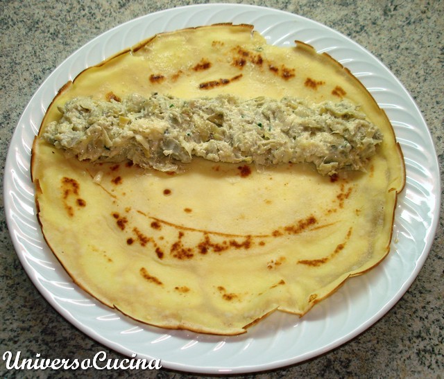 Ricetta Crepes Con Ripieno Di Carciofi – Antipasto