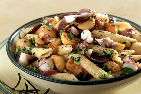 Ricetta Penne Con Polipo E Patate Novelle – Primo