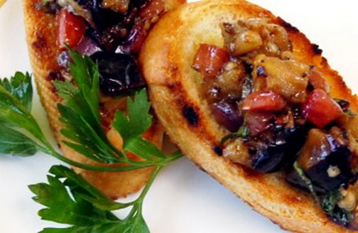 Ricetta Bruschetta Con Caponata E Melanzane – Antipasto