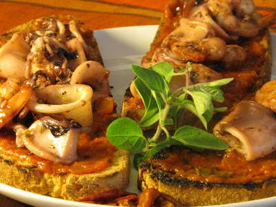 Ricetta Bruschetta Con Calamaretti Piccanti – Antipasto