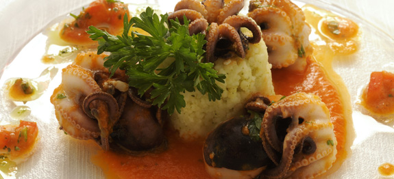Ricetta Polipi Con Timballo Di Riso – Pesce