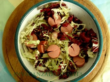 Ricetta Wurstel Di Pollo In Insalata Di Radicchio – Pollame