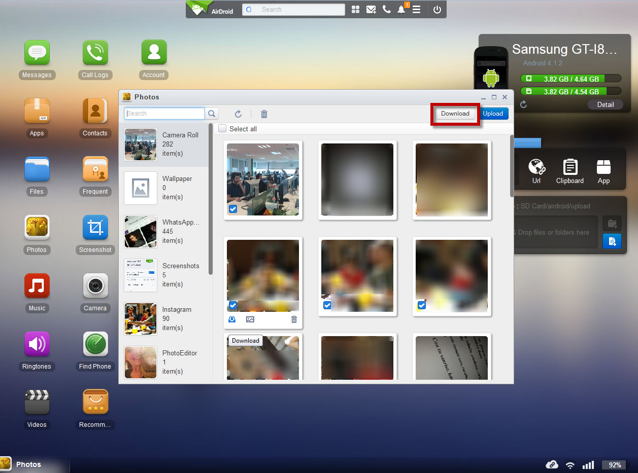 airdroid come scaricare le foto su PC 01