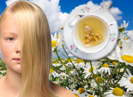 Infuso di camomilla per capelli chiari