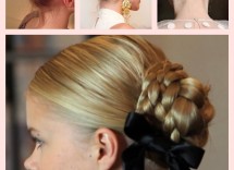 chignon treccia Fotor Collage