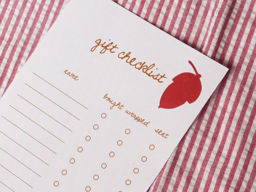 Woodland Christmas gift checklist