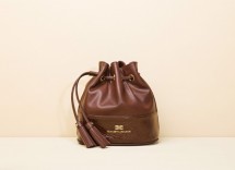 borsa a secchiello marrone elisabetta franchi