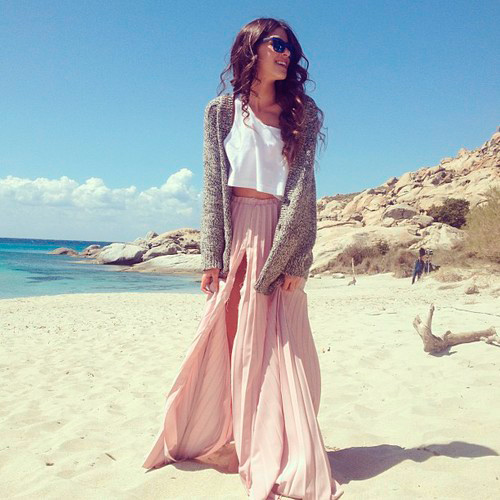 Come abbinare gonna plissettata