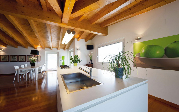 Quali prodotti per pulire soffitto con travi di legno a vista