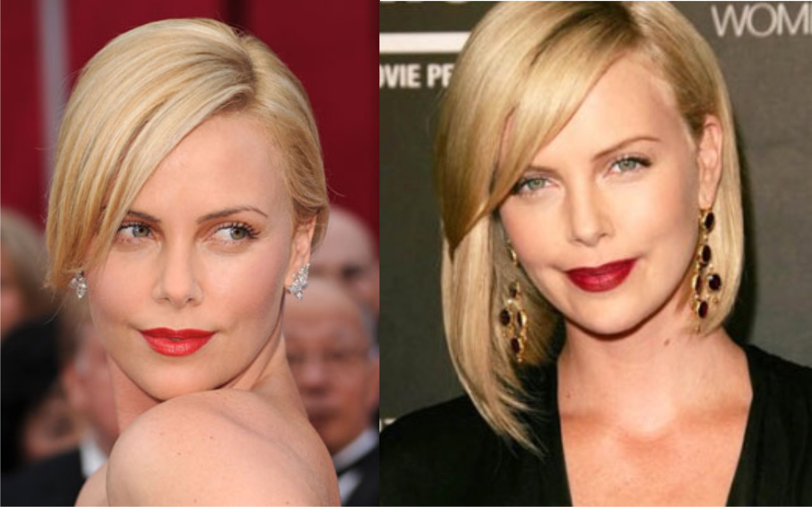 charlize theron red lips