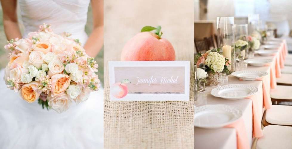 Come fare decorazioni matrimonio color pesca