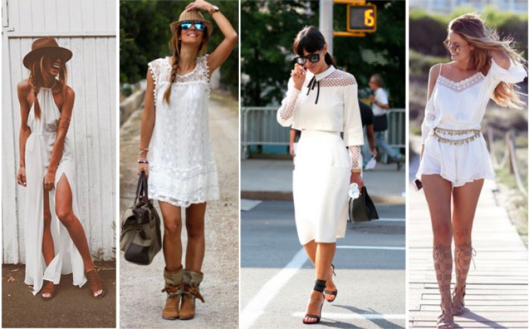 5 look total white per agosto