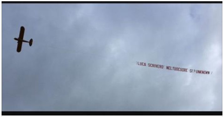 luca onestini messaggio aereo