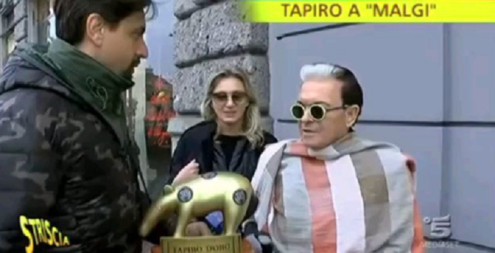 Gf Vip: drone lancia tapiro in casa