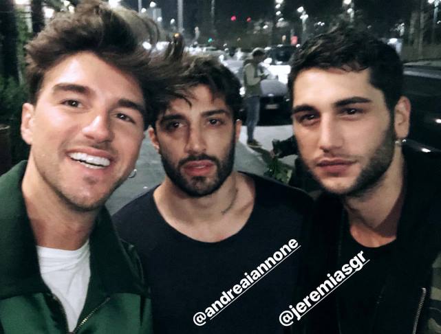 Selfie tutto al maschile per Andrea Damante, Andrea Iannone e Jeremias Rodriguez.