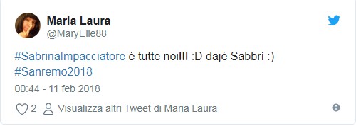 Il commento su Twitter