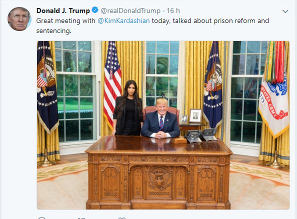 kim kardashian incontra Donald Trump