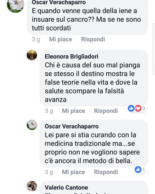 Eleonora Brigliadori contro Nadia Toffa