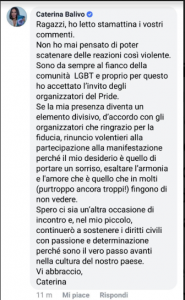 Caterina Balivo messaggio