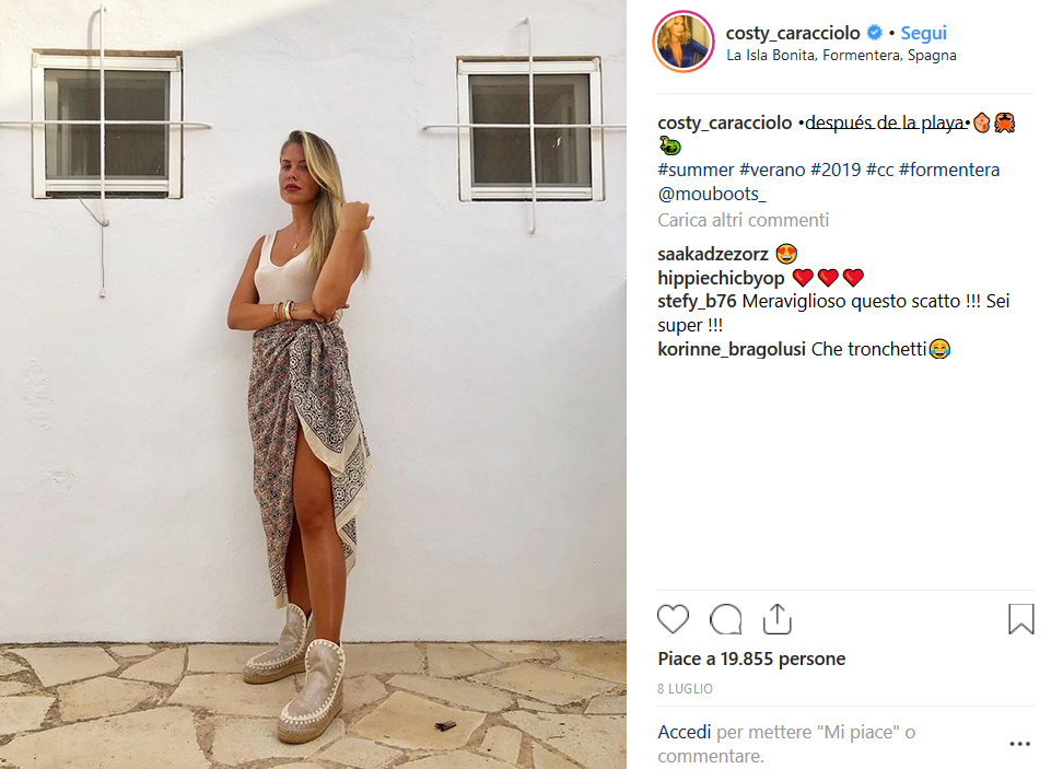 costanza caracciolo foto scarpe