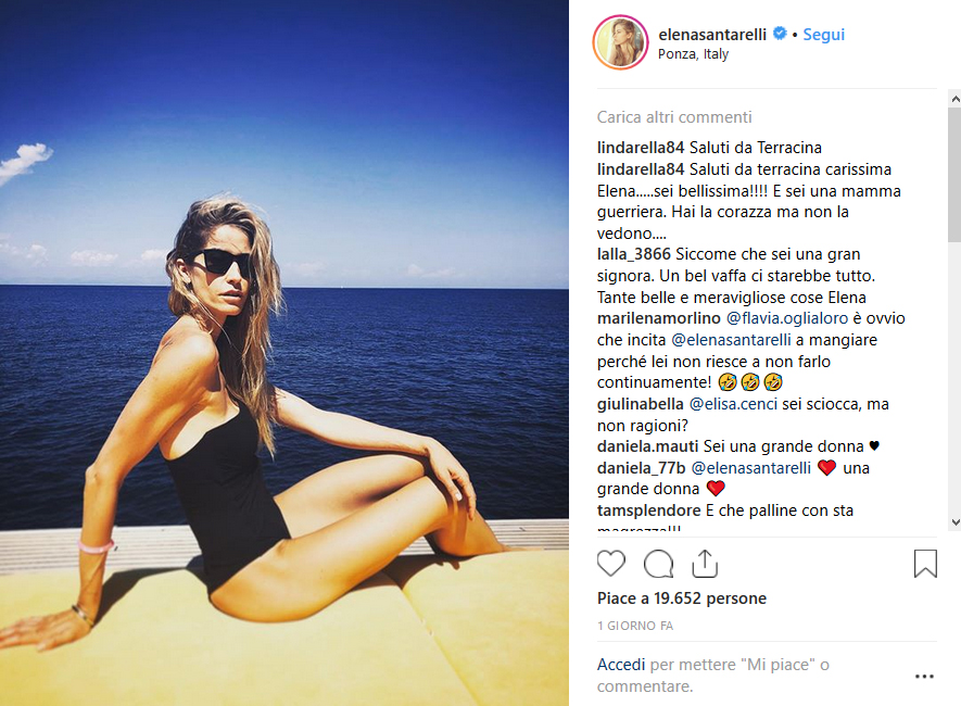 Elena Santarelli in costume