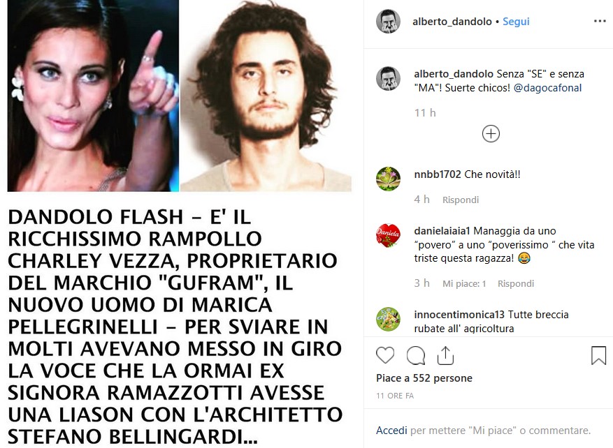 marica pellegrinelli nuovo amore
