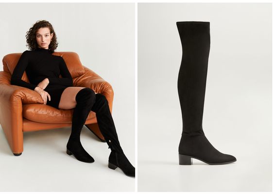 mango stivale calzino