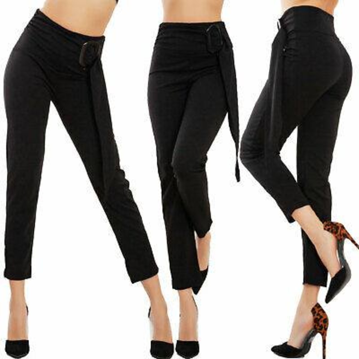 pantaloni vita alta eleganti