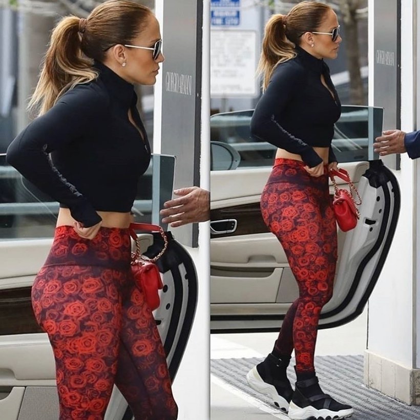 jennifer lopez leggins multicolore