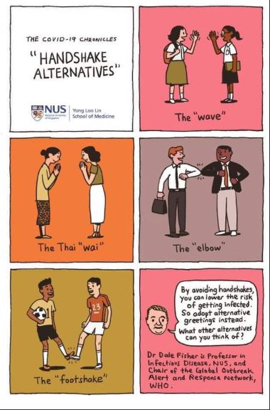 saluti al tempo del coronavirus