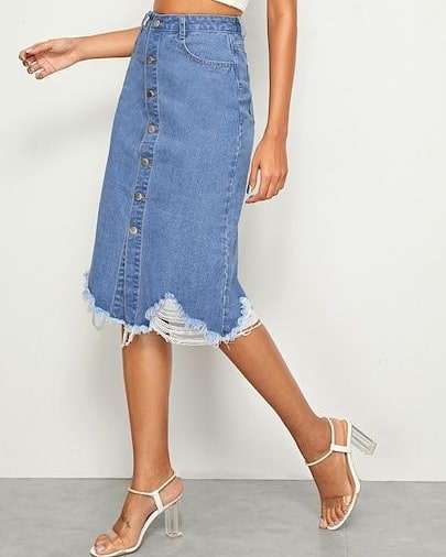 come indossare gona di jeans