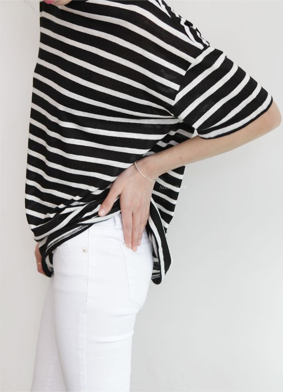 jeans bianco t-shirt marinara