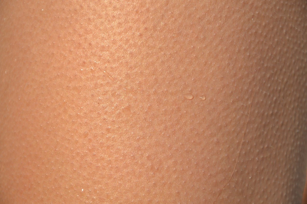 Pelle d'oca in acqua