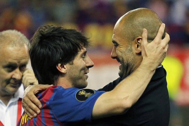 guardiola e messi