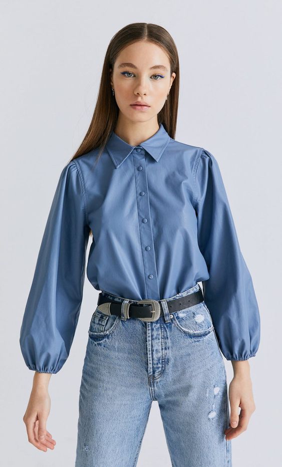 blusa maniche a palloncino autunno inverno 2020-21