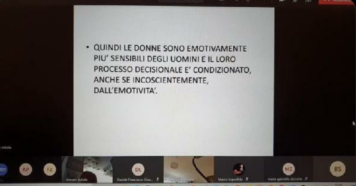 Bari prof: "le donne non possono essere giudici"
